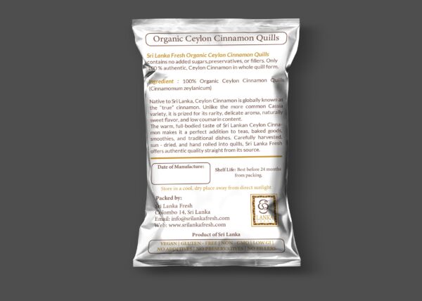 Cinnamon quills backside Organic Ceylon Cinnamon Quills - Directly From The Origin