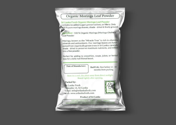 Organic Moringa Oleifera Leaf Powder - Directly From The Origin