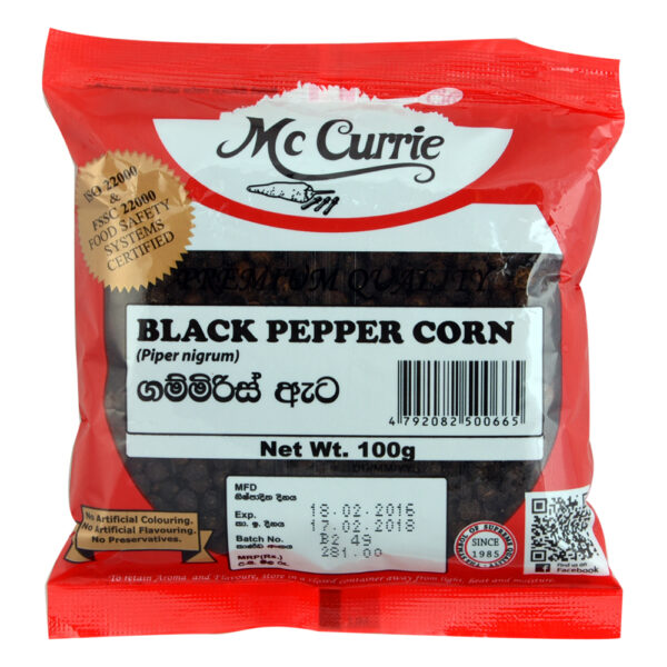 Mccurrie Black Peppercorns 100g
